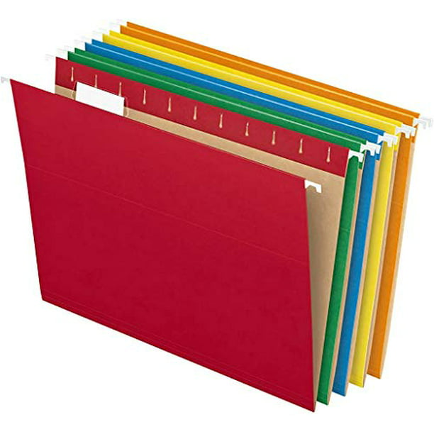 Pendaflex Hanging File Folders Letter Size Assorted Colors 15-Cut Adjustable Tab